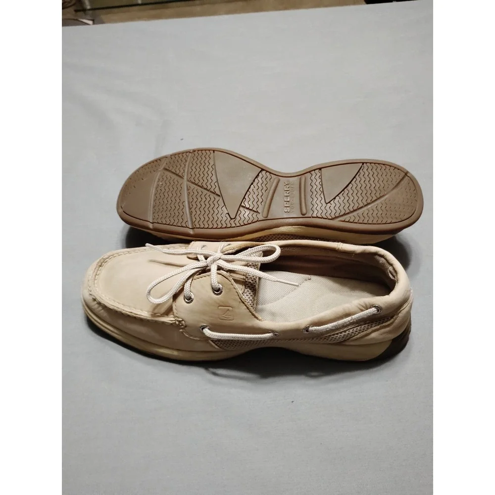 Sperry Top-Sider Light Brown Leather Lace-Up‎ Men Casual Boat Shoes 11M-9774829